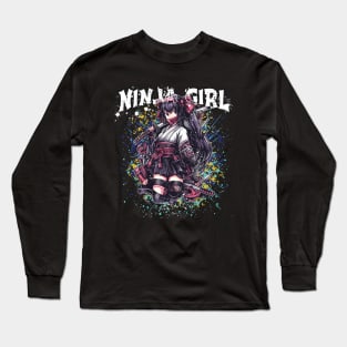 Silent Shadows: The Adventures of Ninja Girl Long Sleeve T-Shirt